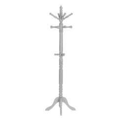 Monarch Specialties I 3179 Coat Rack, Hall Tree, Free Standing, 11 Hooks, Entryway, 73"H, Bedroom, Wood, Grey, Contemporary, Modern -Home Furniture Shop 9d43a89025c44384bad6feb0090b0e29
