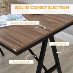 Industrial Bar Table With Steel Frame, Counter Height Table Pub Table For Kitchen Dining Room Cafe, Brown/Black 11 Industrial Bar Table With Steel Frame, Counter Height Table Pub Table For Kitchen Dining Room Cafe, Brown/Black -Home Furniture Shop 9ec582d3f3b94a8cbbd0c2a0a6cbd484