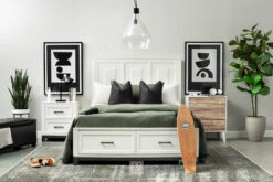 Ashley Upholstered Storage Bench -Home Furniture Shop ASH B488 QUEEN 01