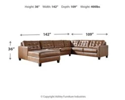 Ashley Baskove 4-Piece Sectional With Left Arm Facing Chaise -Home Furniture Shop ASHSP 11102S1 03