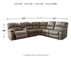 Ashley Segburg 4-Piece Power Reclining Sectional -Home Furniture Shop ASHSP 34303S2 03