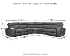 Ashley Samperstone 5-Piece Power Reclining Sectional 7 Ashley Samperstone 5-Piece Power Reclining Sectional -Home Furniture Shop ASHSP 55203S1 03