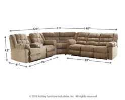 Ashley Workhorse 3-Piece Reclining Sectional -Home Furniture Shop ASHSP 58401S1 03