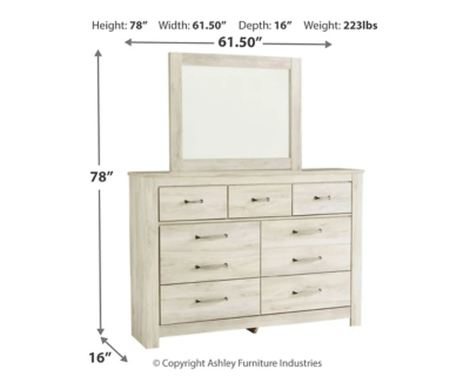 Ashley Bellaby Dresser And Mirror 4 Ashley Bellaby Dresser And Mirror - Image 2