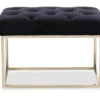 Navy Tufted Single Seat Bench -Home Furniture Shop BLVD D385S NAVY 01