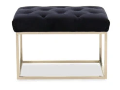 Navy Tufted Single Seat Bench