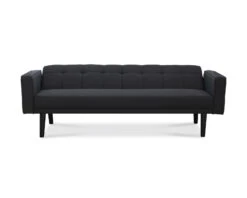 Sawyer Futon With Arms In Gray -Home Furniture Shop LCFDS HF2150 906 1 07
