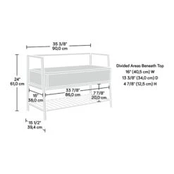 North Avenue Storage Bench -Home Furniture Shop SDSP 420050 dim