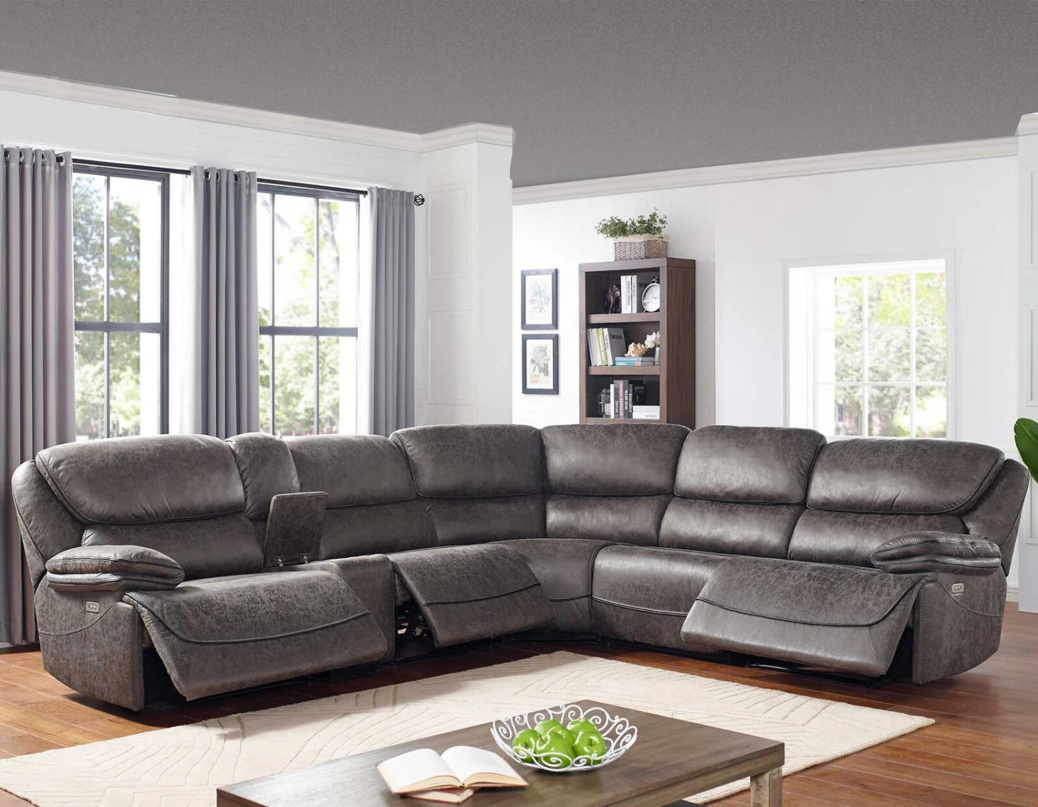 Plaza Grey 6-Piece Sectional 5 Plaza Grey 6-Piece Sectional - Image 3