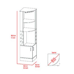 DEPOT E-SHOP Egina Corner Bar Cabinet, Two External Shelves, Smokey Oak 17 DEPOT E-SHOP Egina Corner Bar Cabinet, Two External Shelves, Smokey Oak -Home Furniture Shop a15ee1203f8e45c6add2e8b489a01af9