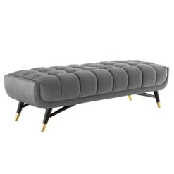 Adept 60" Performance Velvet Bench-Benzara
