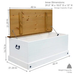 Sunnydaze Decor Solid Pine Trunk With Handles -Home Furniture Shop a241846fdbc64617bdfb971fa44fd42f