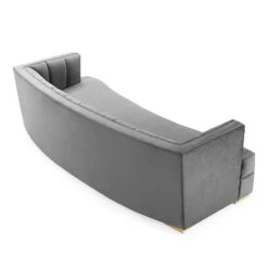 Encompass Channel Tufted Performance Velvet Curved Sofa Gray EEI-4134-GRY 14 Encompass Channel Tufted Performance Velvet Curved Sofa Gray EEI-4134-GRY -Home Furniture Shop a41d0aa2021e453394310f7752c56d0c