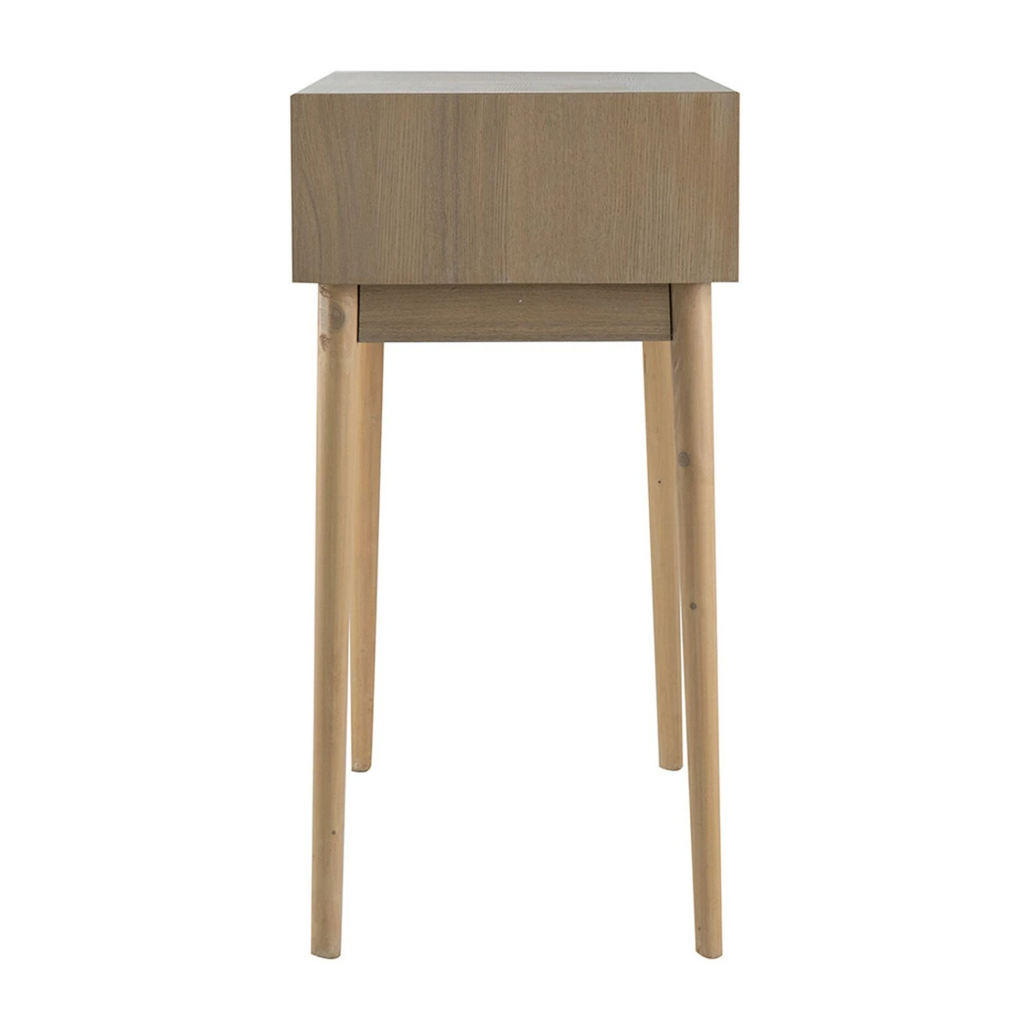 Ela 35 Inch 2 Drawer Wood Console Table, Woven Rattan Panels, Natural Brown-Benzara 5 Ela 35 Inch 2 Drawer Wood Console Table, Woven Rattan Panels, Natural Brown-Benzara - Image 3