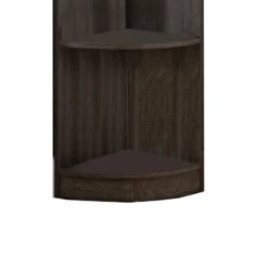 Wooden Corner Display Cabinet, Brown-Benzara -Home Furniture Shop a6b61cc8225e4ea9bedbf65956da7946