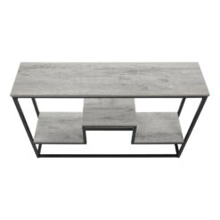 Monarch Specialties I 3580 Accent Table, Console, Entryway, Narrow, Sofa, Living Room, Bedroom, Metal, Laminate, Grey, Black, Contemporary, Modern -Home Furniture Shop a7aedc7fd9d24f8f9e33294521cd3a3a