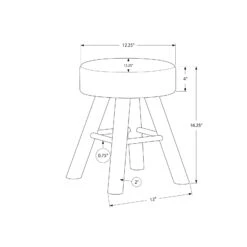Monarch Specialties I 9007 Ottoman, Pouf, Footrest, Foot Stool, 12" Round, Velvet, Wood Legs, Contemporary, Modern 8 Monarch Specialties I 9007 Ottoman, Pouf, Footrest, Foot Stool, 12" Round, Velvet, Wood Legs, Contemporary, Modern -Home Furniture Shop a83ec96eb6dd4092b4423c31fe98276b