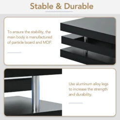 2-Tier Coffee Table, Minimalist Design, Living Room Center Table -Home Furniture Shop a948b79c2ec84eae82e9fc0efa2f05d7