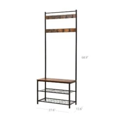 BreeBe Vintage Entryway Coat Rack -Home Furniture Shop a9c33c2f96a1458291fe8a29ada4b601
