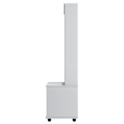 Hall Tree With 4 Hooks, Coat Hanger, Entryway Bench, Storage Bench, 3-in-1 Design, 40INCH, For Entrance, Hallway (White) -Home Furniture Shop aa9e833680c645889186612e69c3efe5