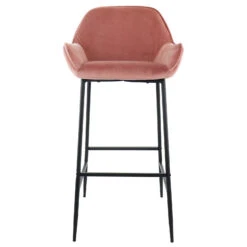 Elama 2 Piece Velvet Bar Stool In Blush Pink With Black Legs 12 Elama 2 Piece Velvet Bar Stool In Blush Pink With Black Legs -Home Furniture Shop adb899bad5ff4c1aa03e33962833d689