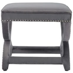 Expound Upholstered Nailhead Trim Performance Velvet Ottoman-Benzara 8 Expound Upholstered Nailhead Trim Performance Velvet Ottoman-Benzara -Home Furniture Shop ade4c4c996f74b84a0472918b739e3c0
