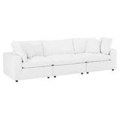 Commix Down Filled Overstuffed Vegan Leather 3-Seater Sofa -Home Furniture Shop b03593ccdce34f2693dafc31ef669b85