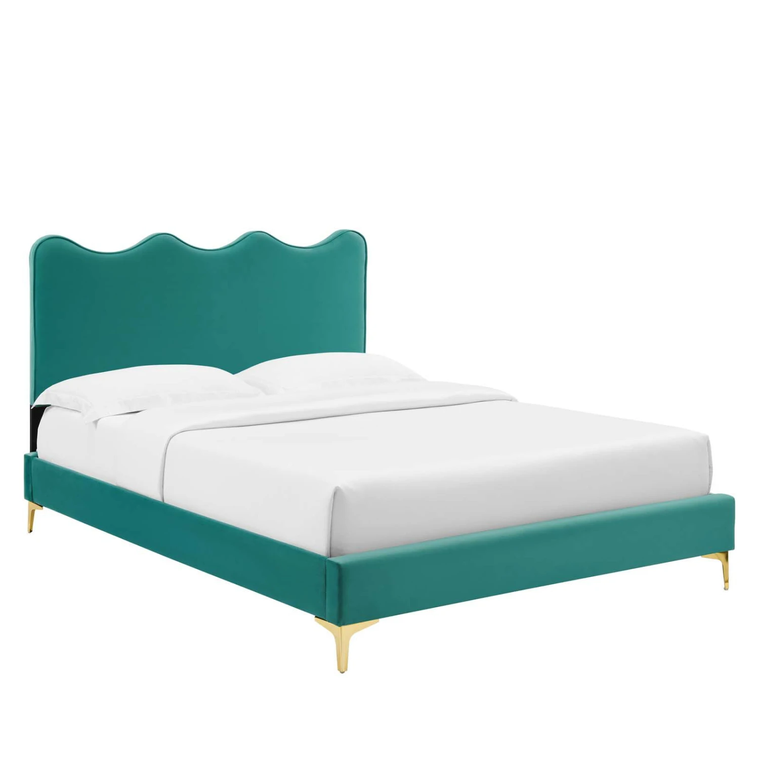 Modway - Current Performance Velvet King Platform Bed 3 Modway - Current Performance Velvet King Platform Bed