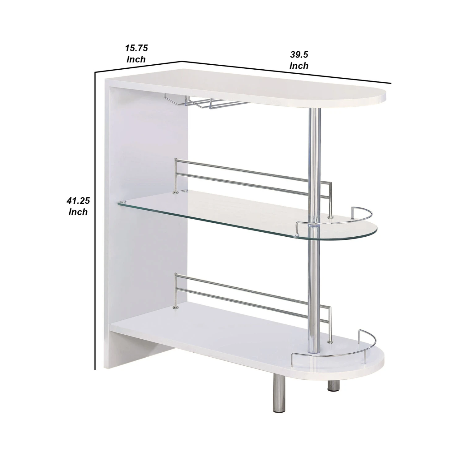 Beautiful Contemporary Bar Table, White-Benzara 7 Beautiful Contemporary Bar Table, White-Benzara - Image 5