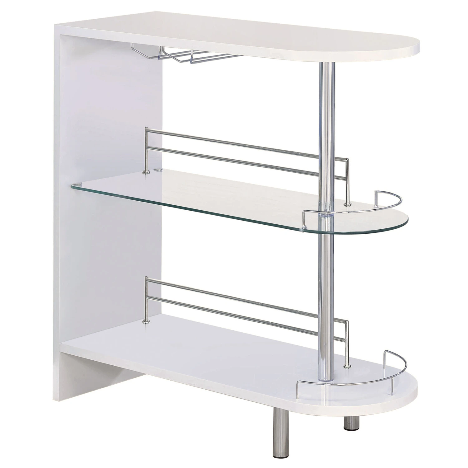 Beautiful Contemporary Bar Table, White-Benzara 3 Beautiful Contemporary Bar Table, White-Benzara