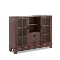 Dubbs Console Table, Walnut Brown-Benzara