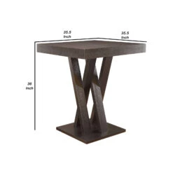 Modern Style Wooden Counter Height Table, Brown-Benzara 11 Modern Style Wooden Counter Height Table, Brown-Benzara -Home Furniture Shop b940e9ccdc3c4d928c1ad0708179bff4