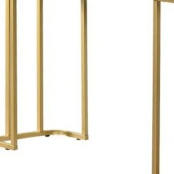 Hume 47 Inch Sofa Console Table, Black Faux Marble, Geometric Gold Steel-Benzara 9 Hume 47 Inch Sofa Console Table, Black Faux Marble, Geometric Gold Steel-Benzara -Home Furniture Shop bbcd13828c43460b9d0ac947ad73840e