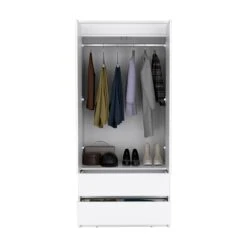 DEPOT E-SHOP Palmer 2 Drawers Armoire, Wardrobe Closet With Hanging Rod, Black -Home Furniture Shop bc5c2869d861422883f55f8dfd9e3a9e