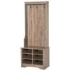 Coat Rack Wooden Hall Tree Storage Organizer Shoe Bench With Shoe Rack 3 Hooks For Hallway Or Living Room, Brown -Home Furniture Shop bc77b6d1230c4452a785fc6710b685c3