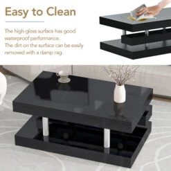 2-Tier Coffee Table, Minimalist Design, Living Room Center Table -Home Furniture Shop bd5e2ae8a28c41a697fcdea582607e00