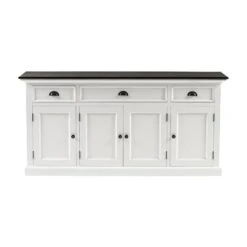 Belen Kox Contrast Classic White & Black Buffet Console Table, Belen Kox