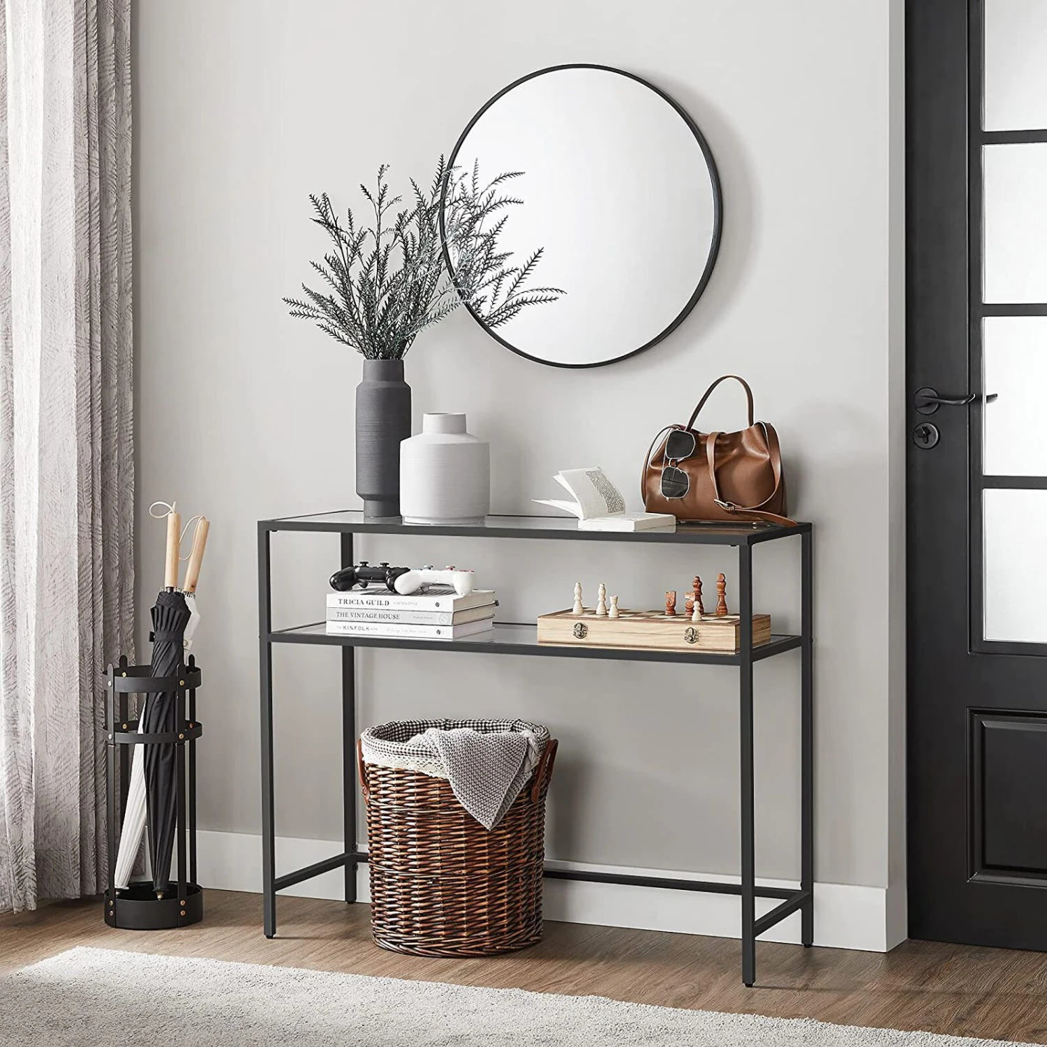 BreeBe Tempered Glass Console Table 6 BreeBe Tempered Glass Console Table - Image 4