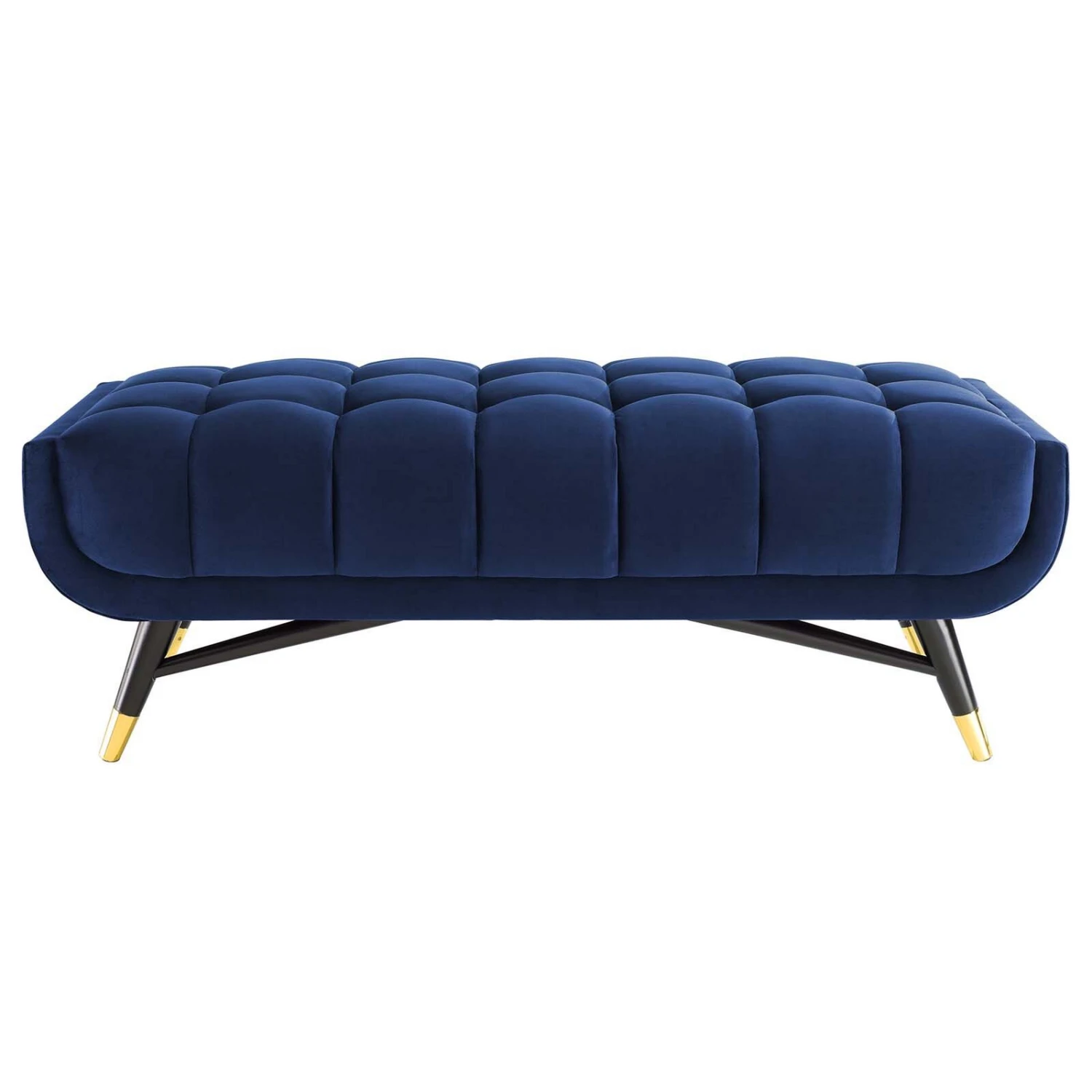Adept 47.5" Performance Velvet Bench-Benzara 7 Adept 47.5" Performance Velvet Bench-Benzara - Image 5