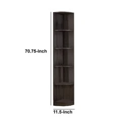 Wooden Corner Display Cabinet, Brown-Benzara -Home Furniture Shop c29977b9f2ca4ffb846e3550ecc7fb30