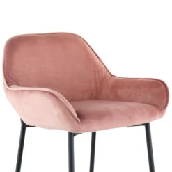 Elama 2 Piece Velvet Bar Stool In Blush Pink With Black Legs 15 Elama 2 Piece Velvet Bar Stool In Blush Pink With Black Legs -Home Furniture Shop c4584cee972d4d62be5b4ec7c2bec06b