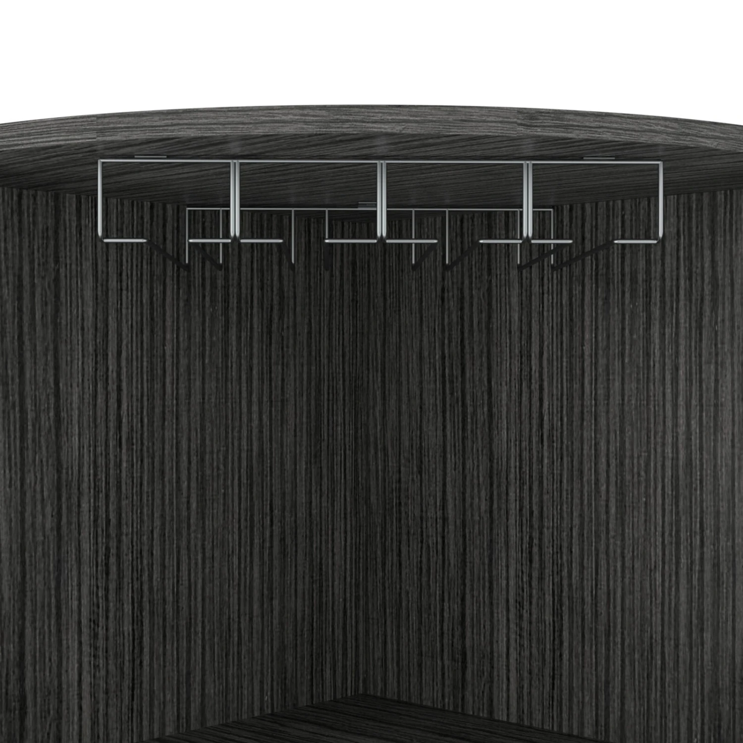 DEPOT E-SHOP Egina Corner Bar Cabinet, Two External Shelves, Smokey Oak 7 DEPOT E-SHOP Egina Corner Bar Cabinet, Two External Shelves, Smokey Oak - Image 5