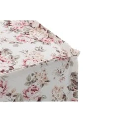 Homezia 18" Cottage Ivory And Pink 100% Linen Floral Ottoman 10 Homezia 18" Cottage Ivory And Pink 100% Linen Floral Ottoman -Home Furniture Shop c72c1ddd42b54303b66f93a86a48eeda