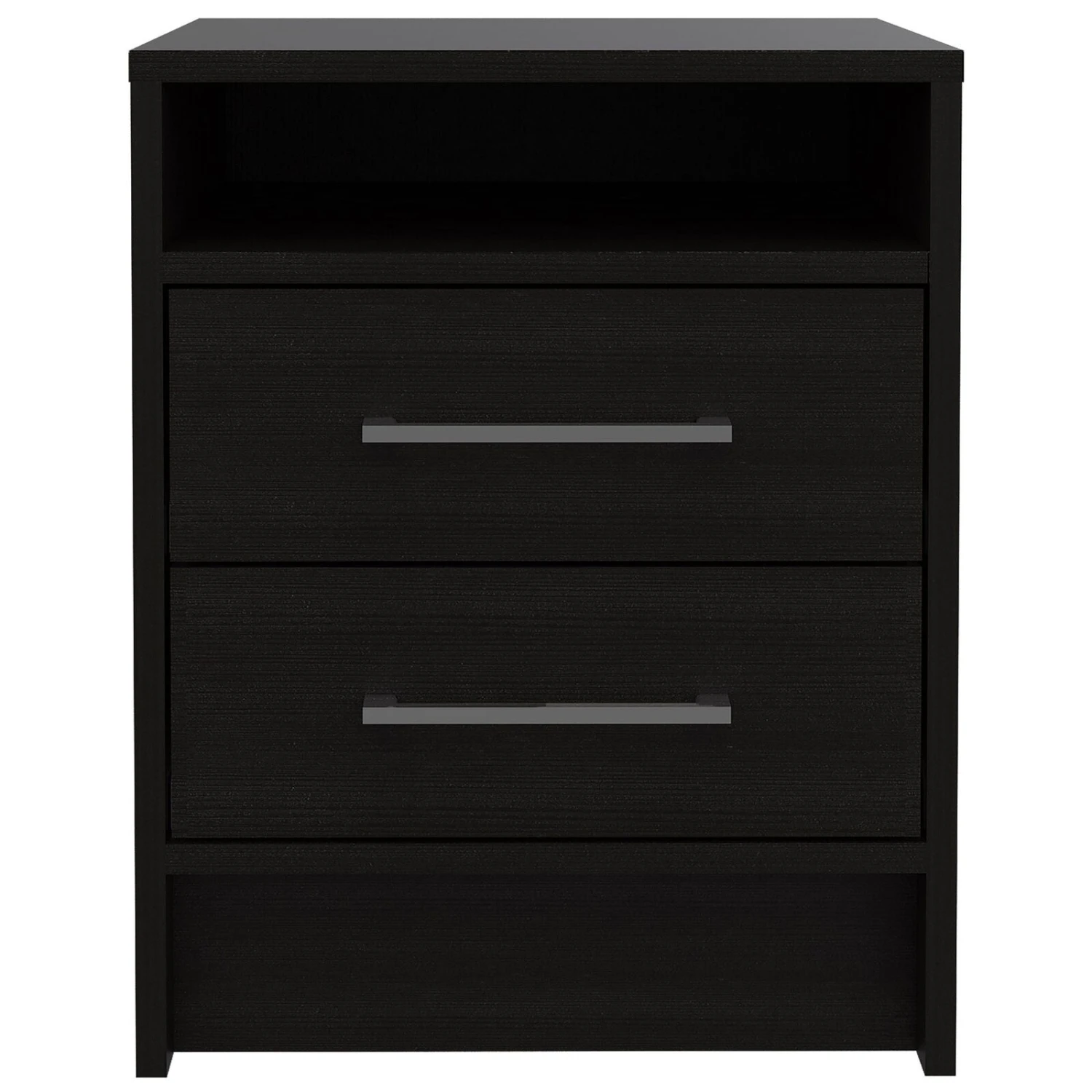 Homezia Light And Dark Oak Two Drawer Nightstand 6 Homezia Light And Dark Oak Two Drawer Nightstand - Image 4
