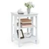 3-Tier Nightstand Sofa Side Table With Baffles And Round Corners-White -Home Furniture Shop c99ca10f05494e96896fd482790c92a8