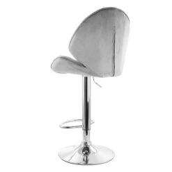 Elama 2 Piece Diamond Tufted Velvet Material Adjustable Bar Stool In Gray With Chrome Trim And Base -Home Furniture Shop c9a002f8fb2e42a8a59c1cc5c94b6d04