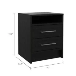 Homezia Light And Dark Oak Two Drawer Nightstand 19 Homezia Light And Dark Oak Two Drawer Nightstand -Home Furniture Shop ca67f85523b442938c5f769ca806e161