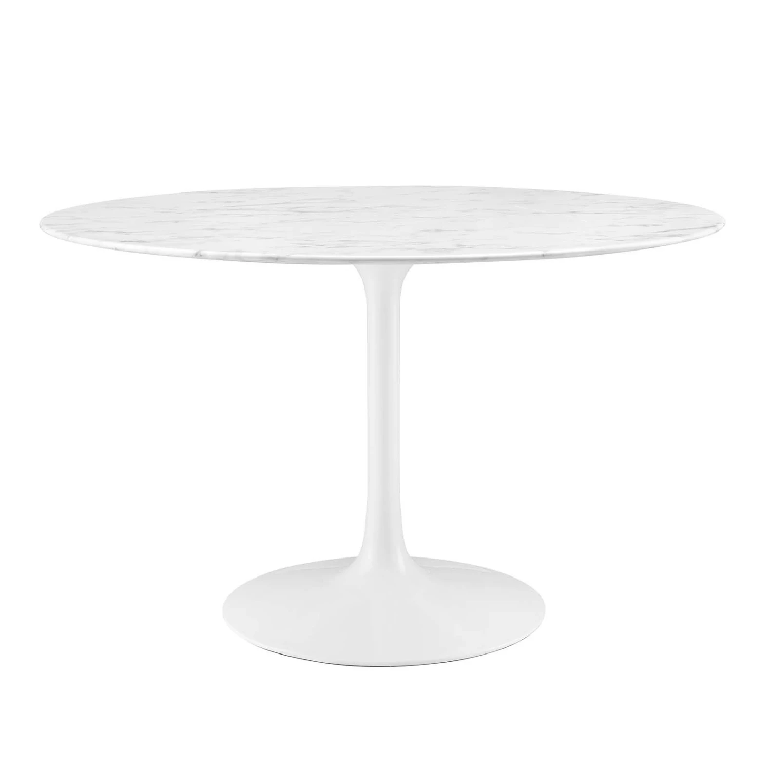 Modway - Lippa 48" Round Artificial Marble Dining Table White 3 Modway - Lippa 48" Round Artificial Marble Dining Table White