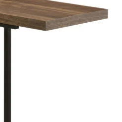 Side Table With Plugin And Cantilever Base, Dark Brown-Benzara 9 Side Table With Plugin And Cantilever Base, Dark Brown-Benzara -Home Furniture Shop cec535185ade4c71936422d830981740