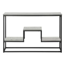 Monarch Specialties I 3580 Accent Table, Console, Entryway, Narrow, Sofa, Living Room, Bedroom, Metal, Laminate, Grey, Black, Contemporary, Modern -Home Furniture Shop cf307ea7af4045de810fe8585701a26a